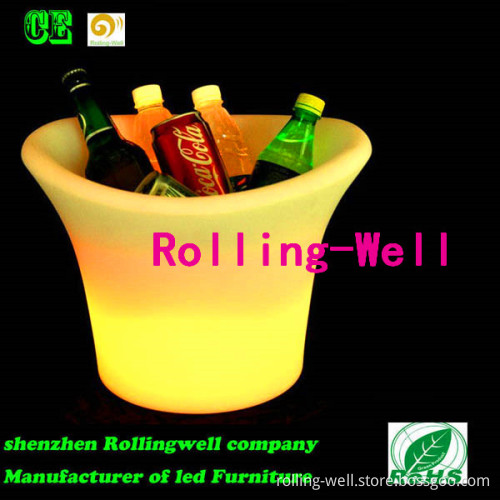 Plastic Light up Ice Bucket/Colorful Ice Bucket Fruit Holder/Waterproof LED Ice Bucket